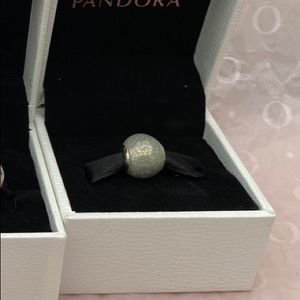 Silver Glitter Ball Charm item #796327EN144